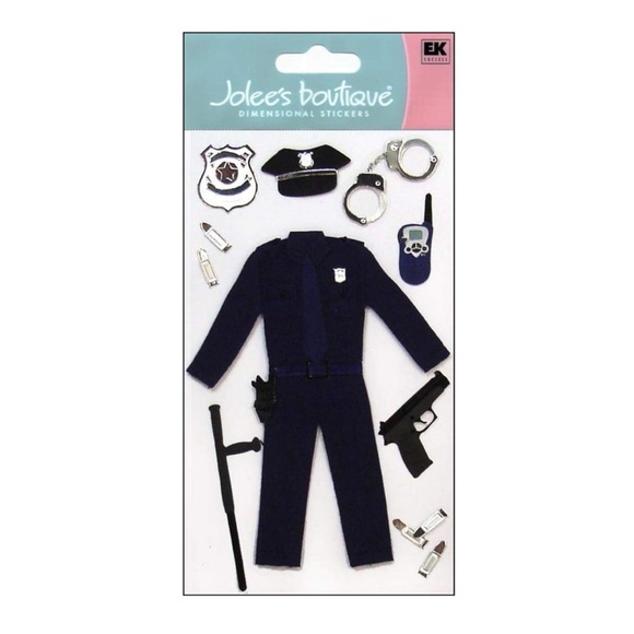 JOLEE’S BOUTIQUE DIMENSIONAL STICKERS POLICE OFFICER - BRAND NEW - Picture 1 of 1